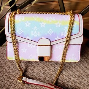 Rainbow leather Crossbody /shoulder